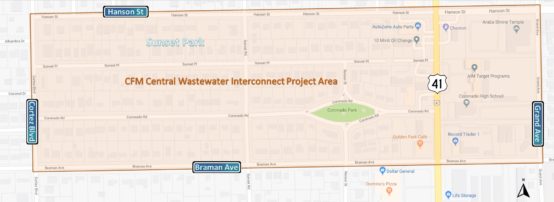 Wastewater Interconnect Project Area Map-R – Fort Myers Utilities